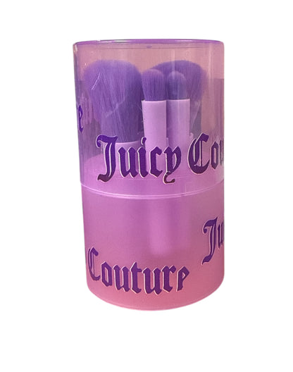 Purple juicy couture makeup brushes with case