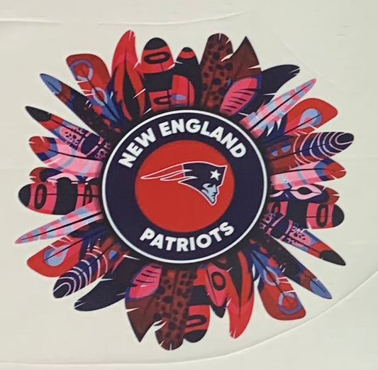 Patriots Feathers DTF Heat Transfer