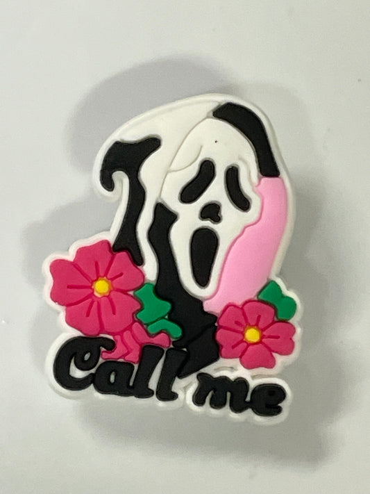 Scream ghost face call me Shoe Charm