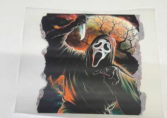 Ghostface Scream Horror Tree   DTF Heat Transfer