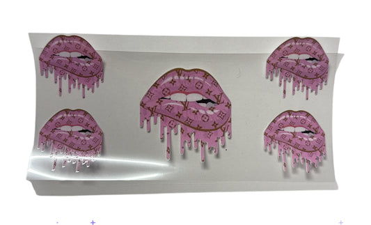 Pink brown lv lips Cup  Transfer