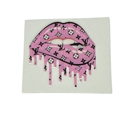 Lv lips small decal