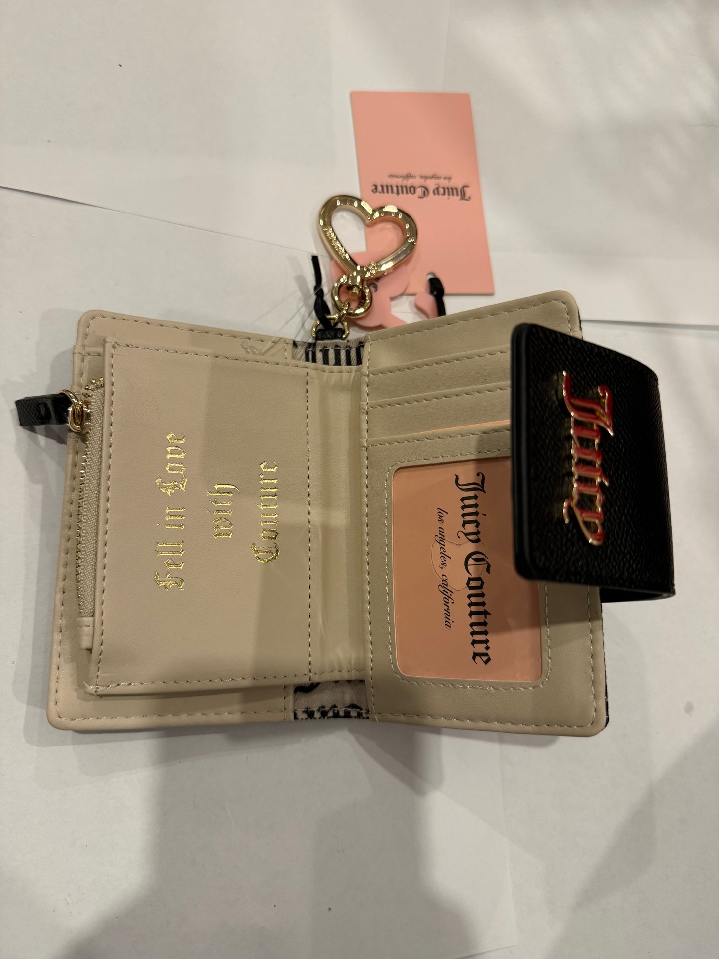 Black cherry,strawberry, bow zipper Wallet  Juicy couture