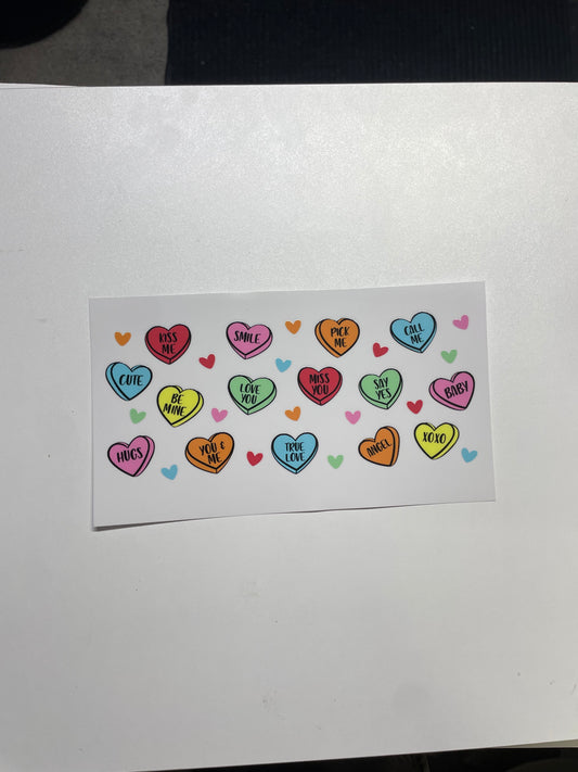 Candy hearts Cup Transfer