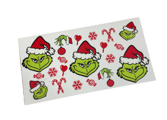 5 grinch candy cane Cup Transfer