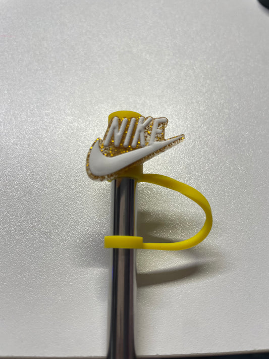 Nike gold glitter Straw Topper