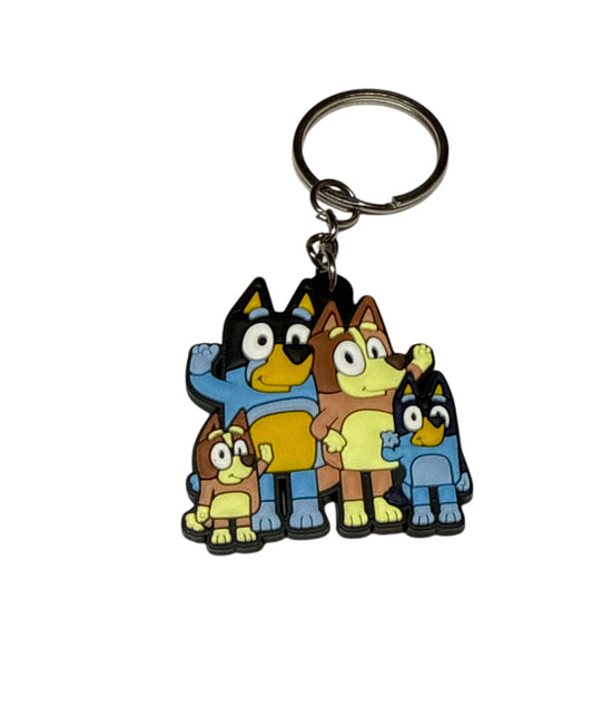 Bluey family keychain