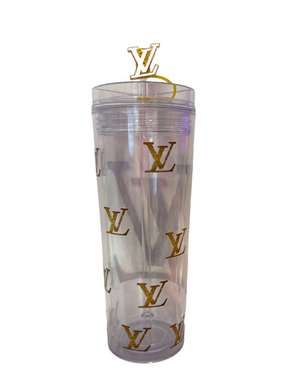 Lv gold clear tumbler