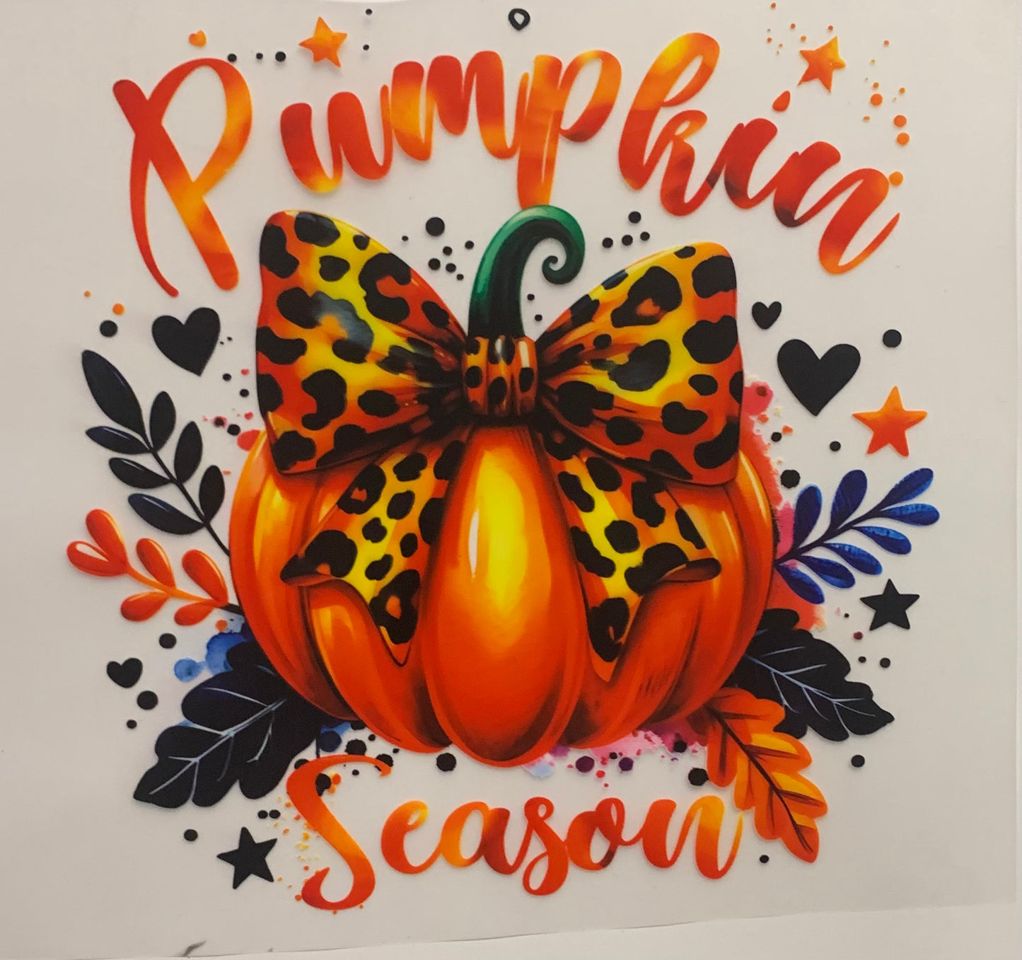 Orange pumpkin season DTF Heat Transfer