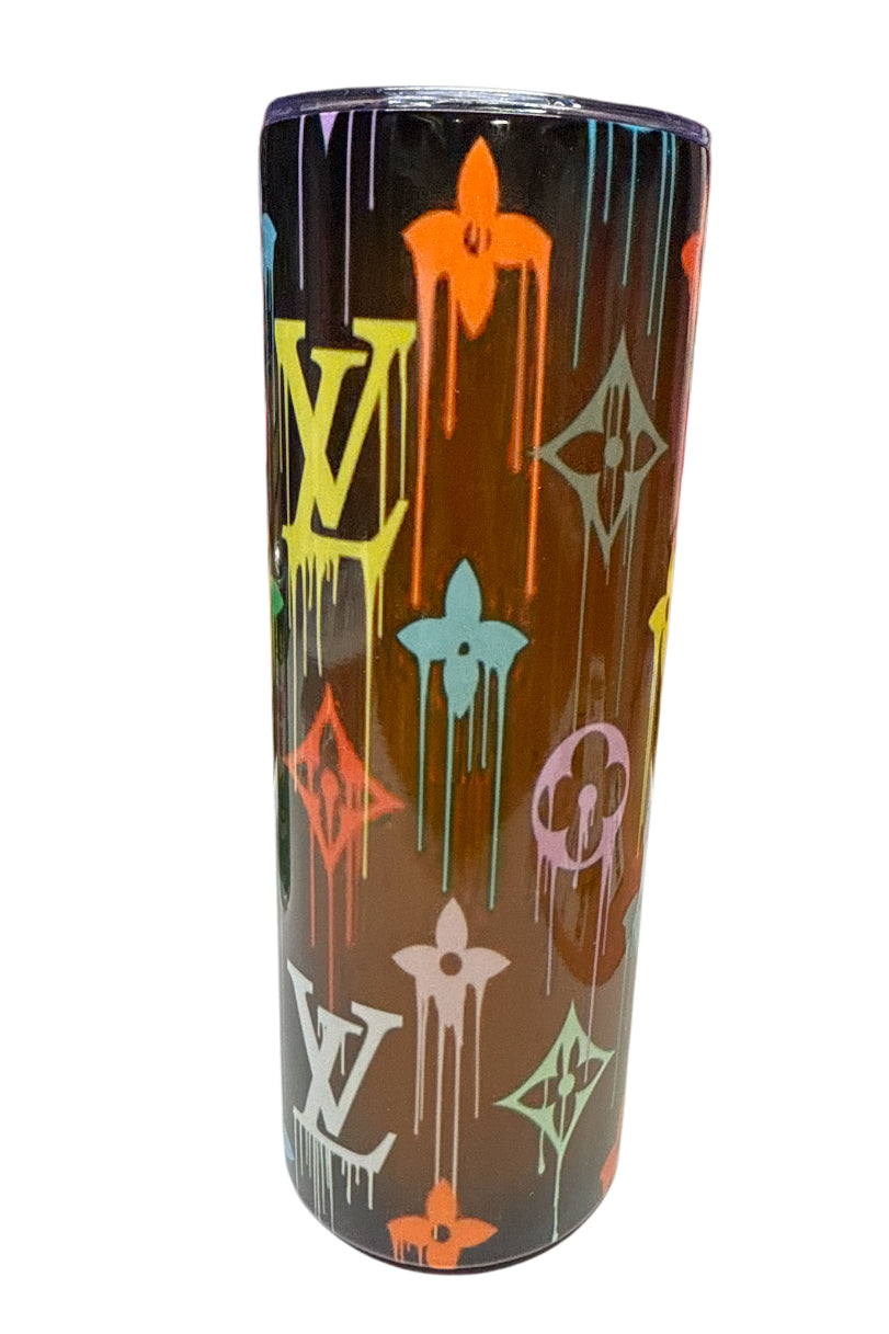 Lv fade orange tone Tumbler