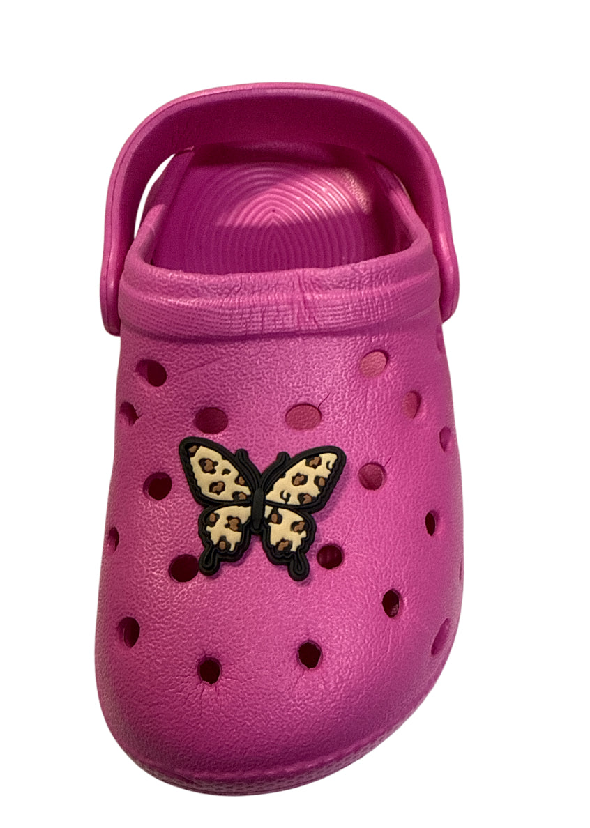 Butterfly cheetah Shoe Charm
