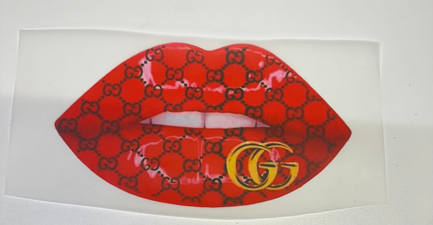 Red Gucci Lip DTF Heat Transfer