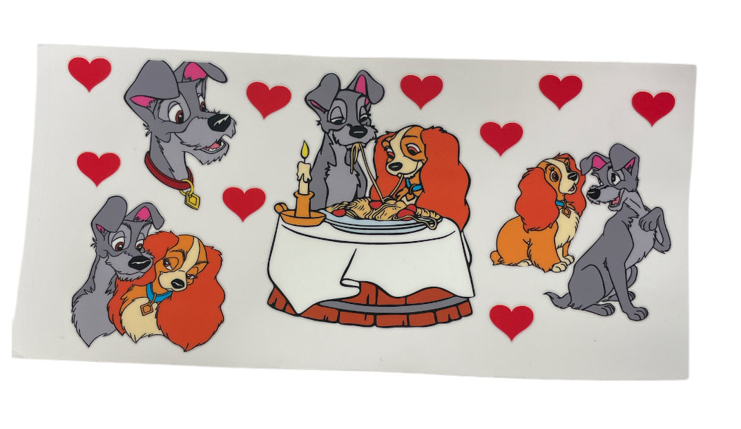 Lady & the tramp hearts Cup Transfer