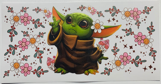 Yoda Flowers Cup Transfer