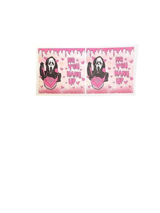 Ghostface Scream No You Hang Up Pink Drip 2x UV Cup Transfer