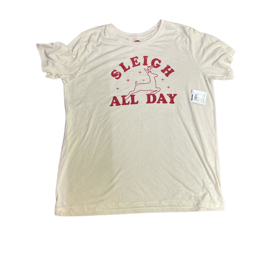 Sleigh all day shirt adults size xl