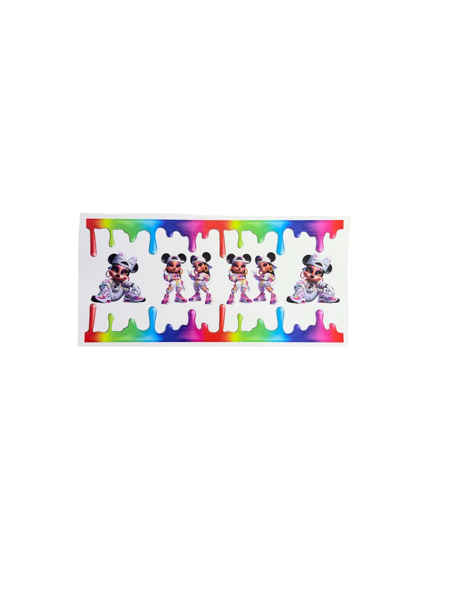 Minnie Mouse Colorful Outfit Double Drip UV Cup Transfer