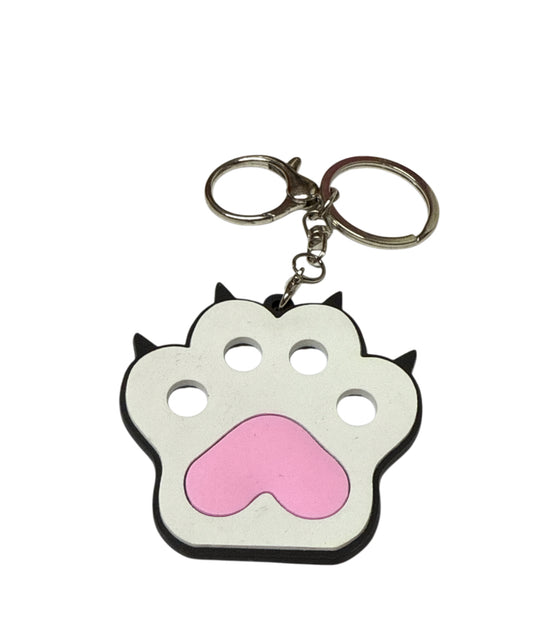 Cat paw croc charm holder keychain