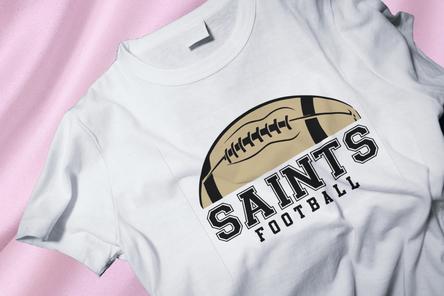 Saints half football DTF Heat Transfer