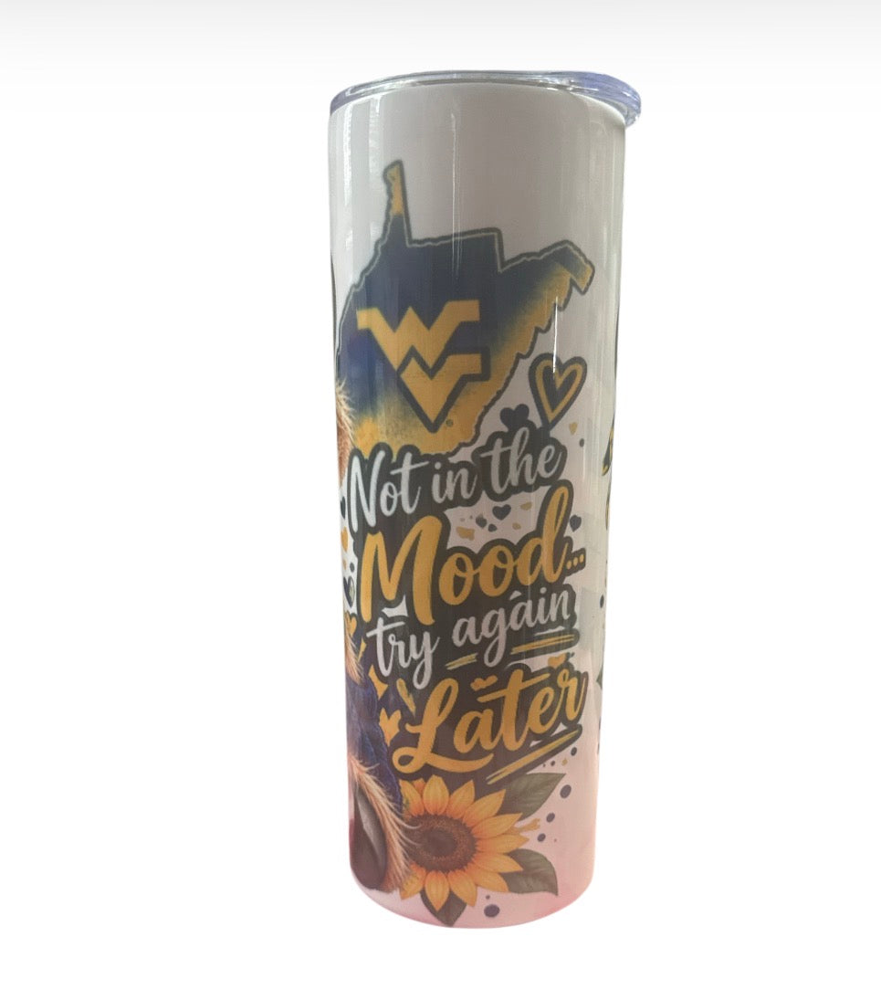 Wv highland cow  Tumbler