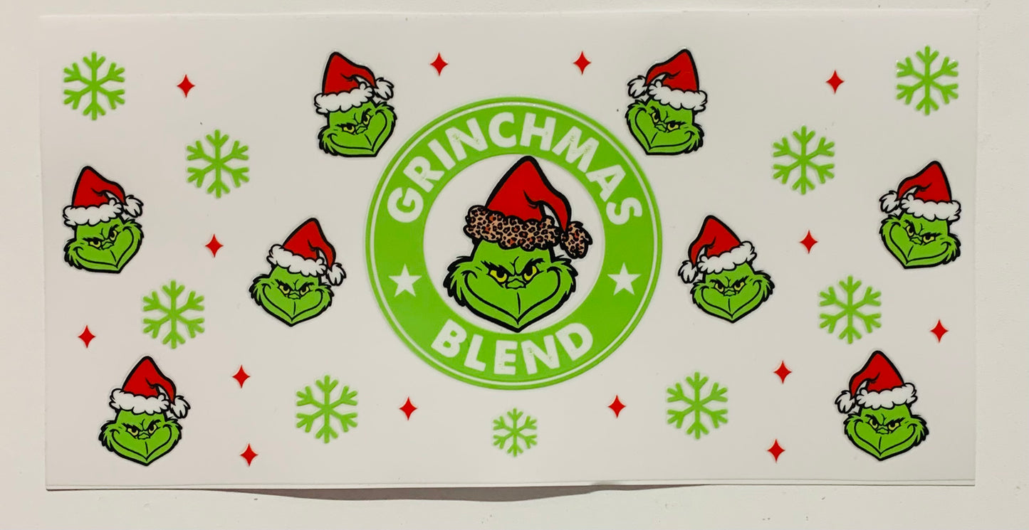 Grinchmas Blend Grinch Cup Transfer