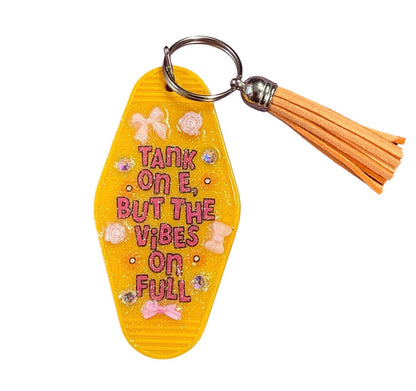 Motel Keychains with resin over and charms