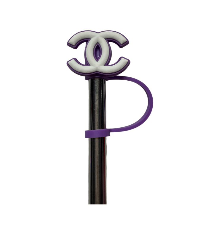 Purple cc  Straw Topper