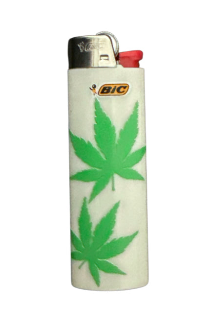 White 2 420 leaf bic lighter
