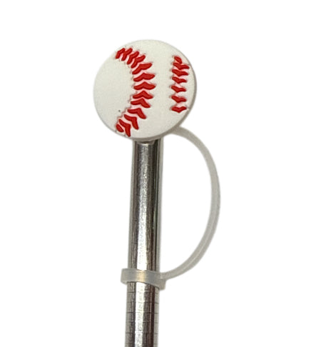 Baseball Straw Topper