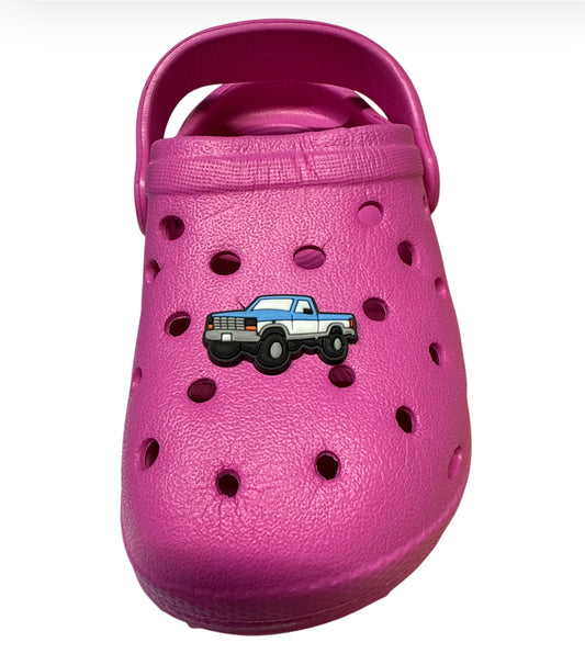 Blue pickup Shoe Charm