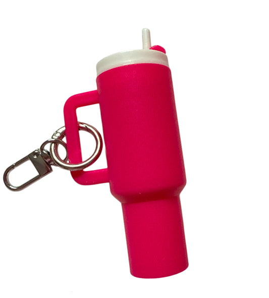 Blank hot pink Cup Storage keychain