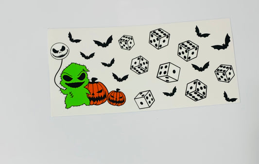 Oogie Boogie Dice  Cup Transfer