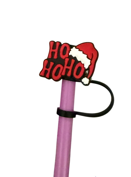 Ho ho ho Christmas Straw  Topper