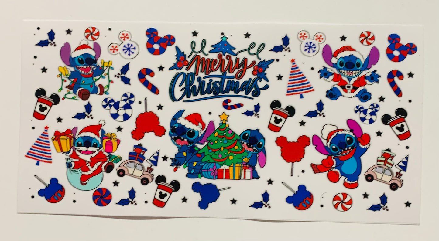 Stitch Merry Christmas Cup Transfer