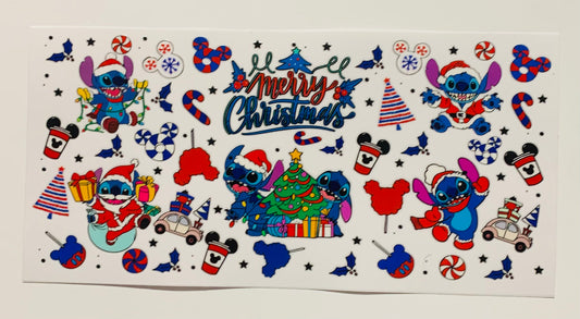 Stitch Merry Christmas Cup Transfer