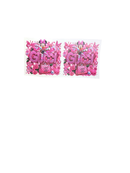 Gucci Pink Minnie Mouse Bag 2x UV Cup Transfer