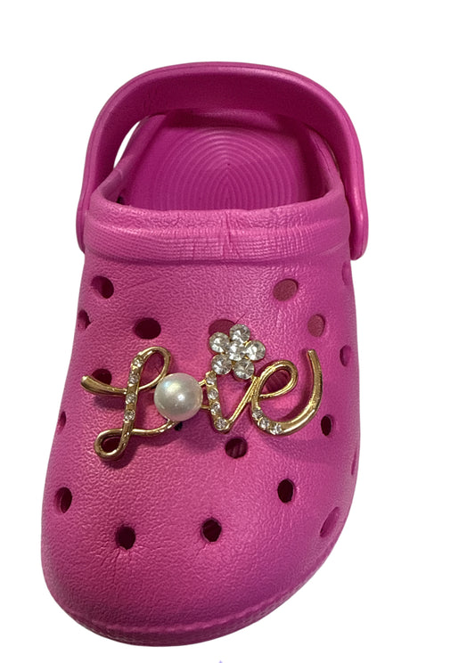Love  metal lv Shoe Charm