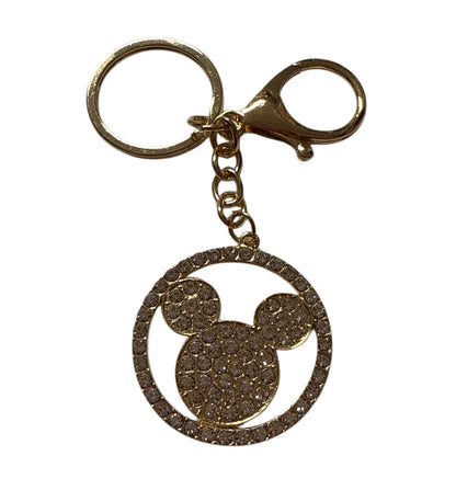 Gold Mickey Mouse Metal Keychain