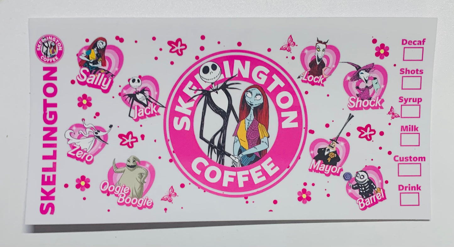 Pink jack coffee Cup Transfer