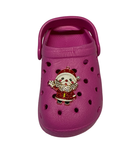 Santa Claus Christmas metal Shoe Charm