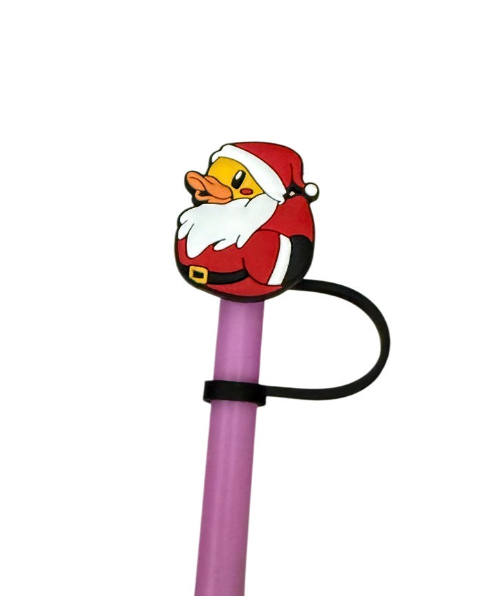 Duck Santa christmas Straw  Topper