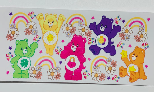 Care bear rainbow flowers Cup Transfer