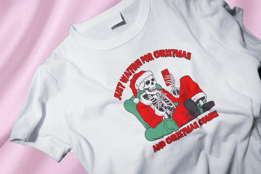 Skelton santa DTF Heat Transfer