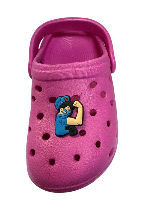 Blue nurse  Shoe Charm