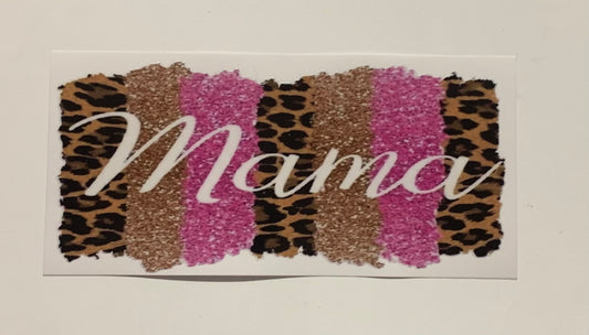 Mama Pink Leopard Cup Transfer