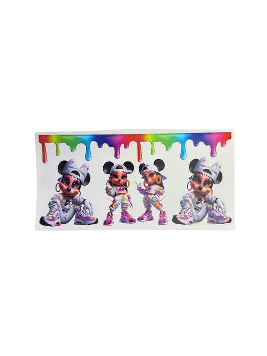 Minnie Mouse Colorful Outfit Drip UV Cup Transfer