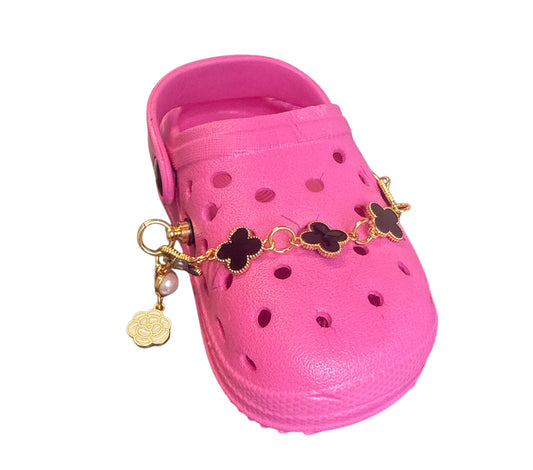 Gold black hanging metal Shoe Charm