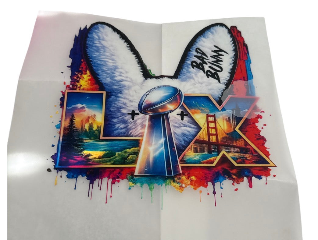 Bad bunny DTF Heat Transfer