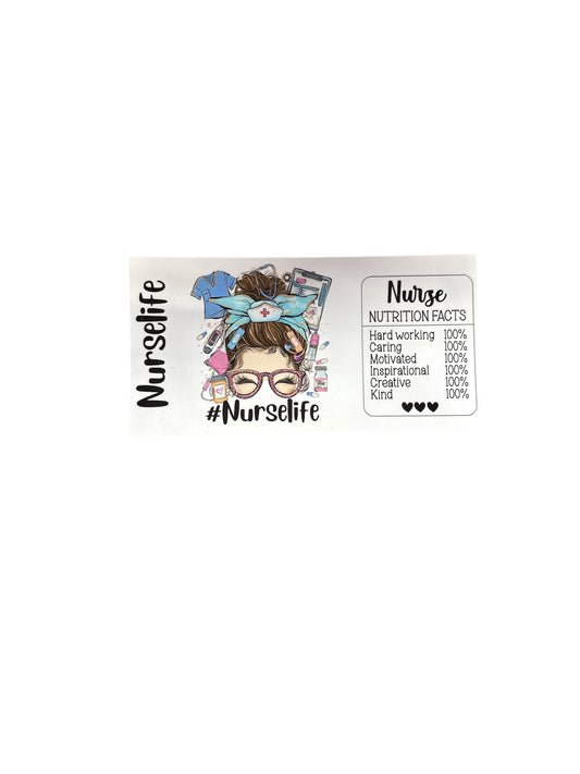 Nurse life  head Cup Transfer