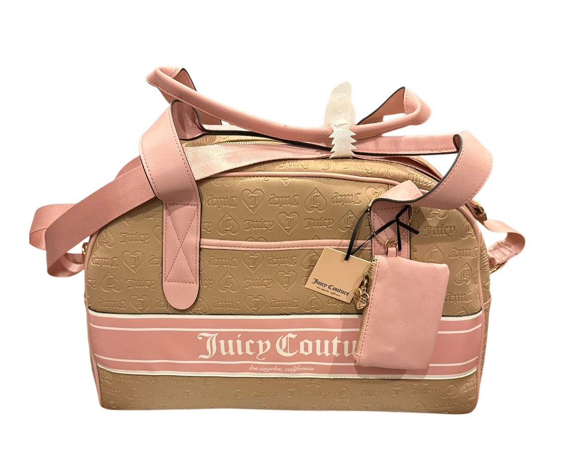 Large pink & brown duffle bag  with  wallet juicy couture
